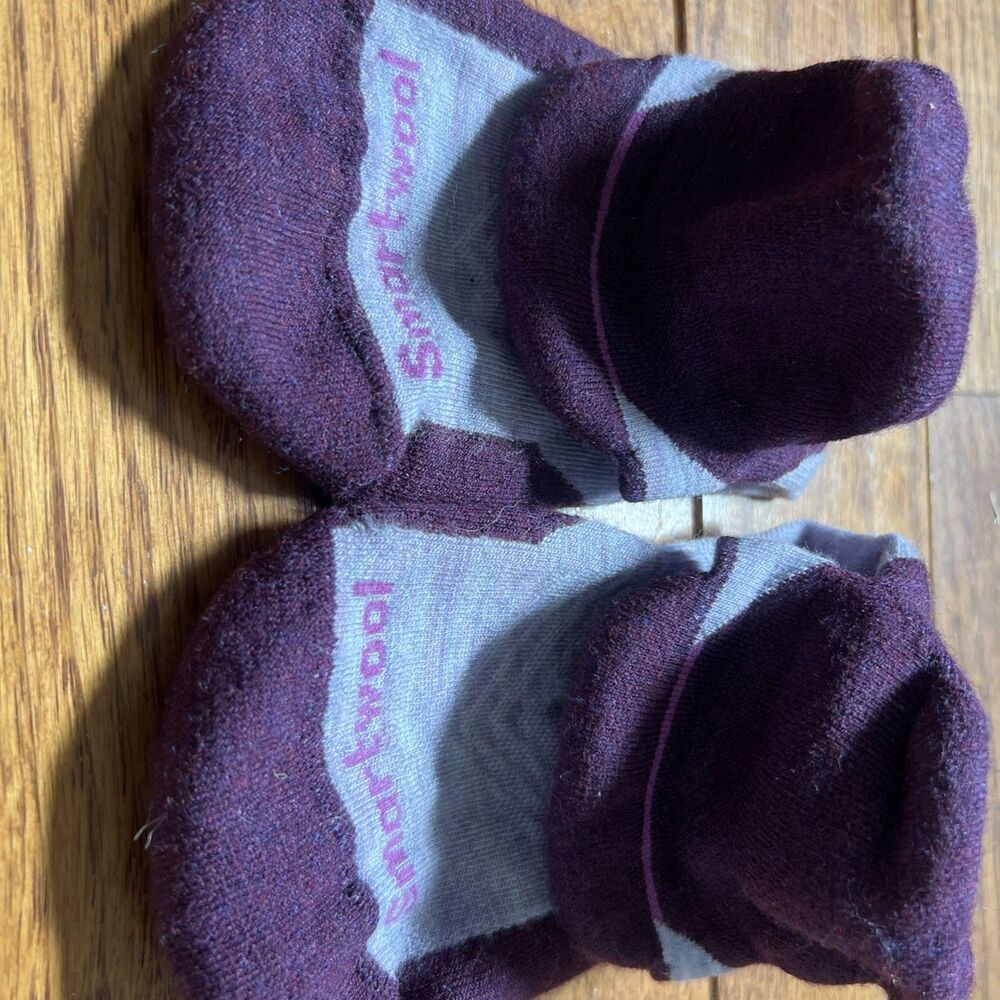 Smartwool Womens Run Targeted Cushion Low Ankle Purple Wool Blend Advanced Sz L - Picture 5 of 12